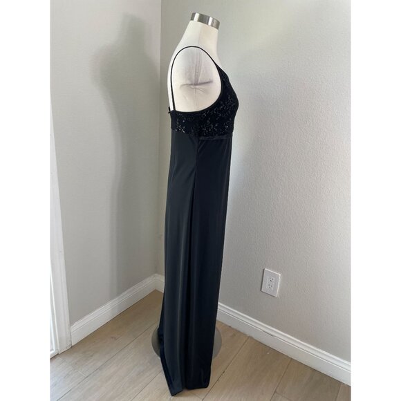 Vintage Y2K Byer Too! Womens Large Black Babydoll Maxi Dress Sleeveless - Picture 3 of 12